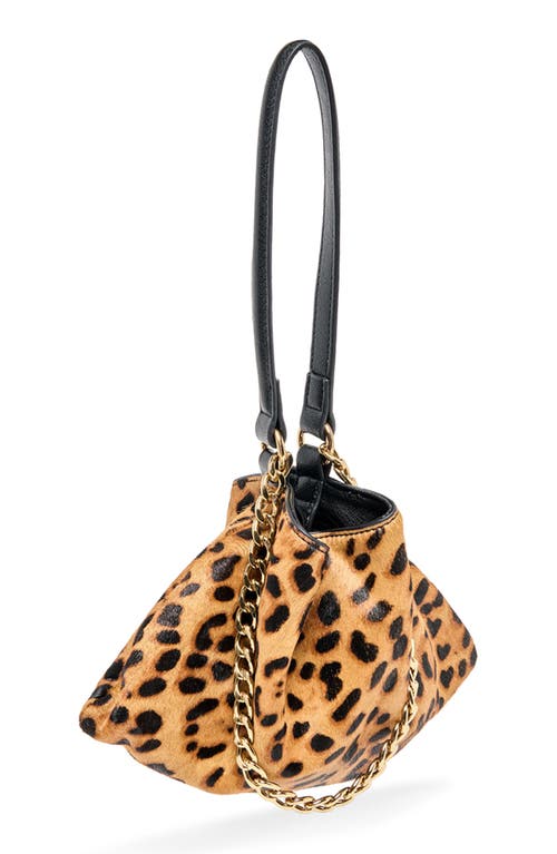 Dolce Vita Jagger Animal Print Genuine Calf Hair Shoulder Bag In Brown