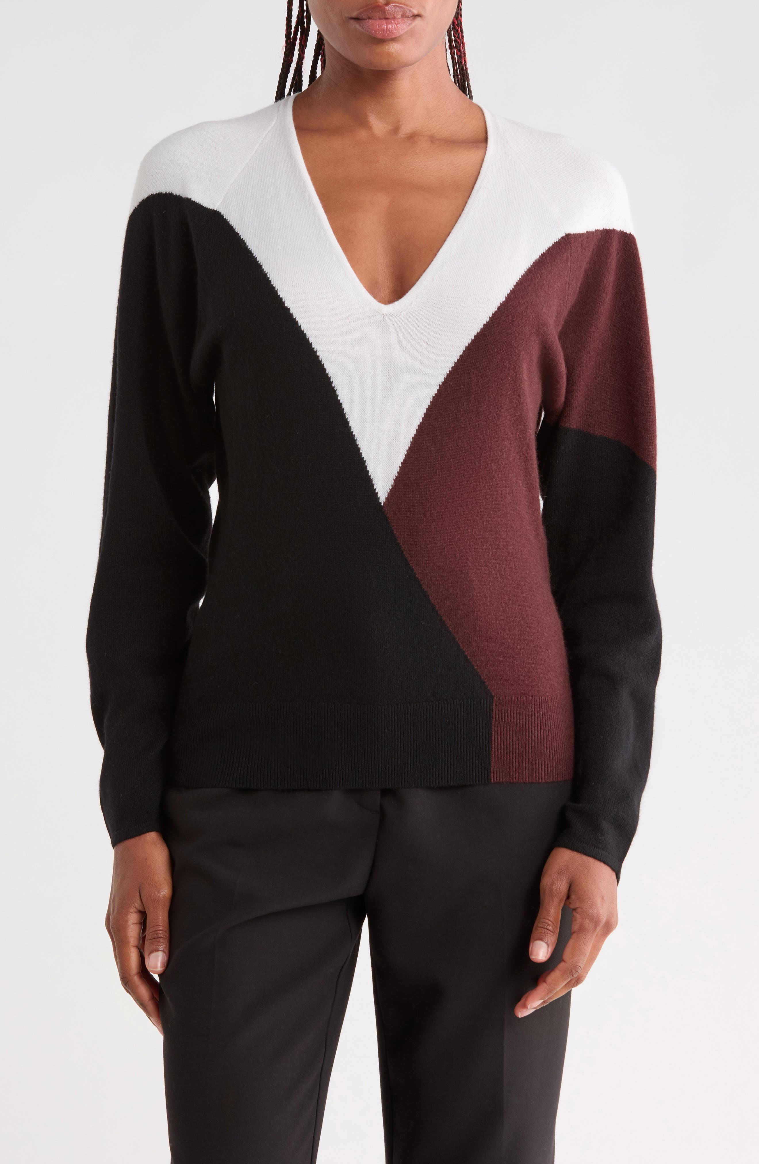 selected BLACK/ BURGUNDY/WHITE