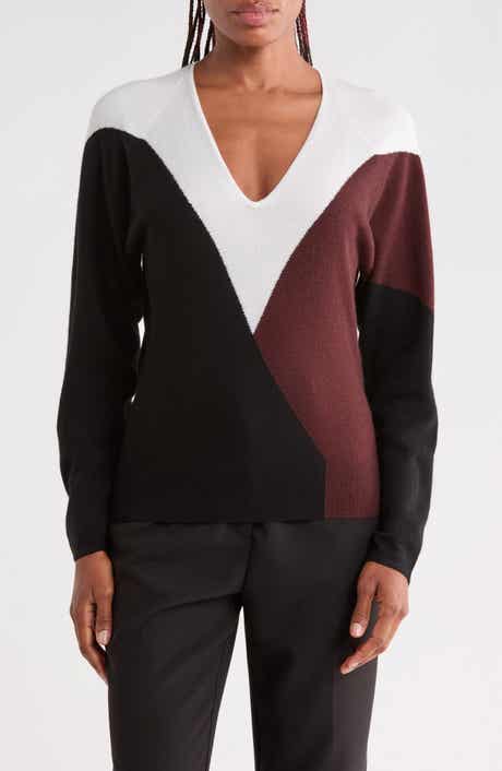 June Colorblocked V-Neck Sweater