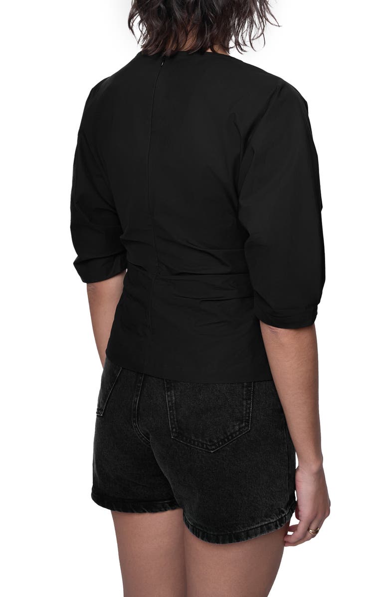 Rebecca Minkoff Naomi Pleat Top, Alternate, color, True Black
