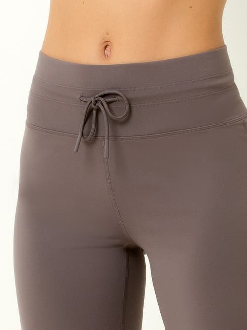 Single Stitch Sueded Boot Leg Pant In Gray