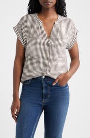 Rails Mel Patch Pocket Gingham Button-Up Shirt