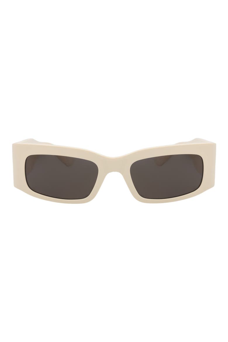 56mm Square Sunglasses, Main, color, BEIGE BEIGE GREY