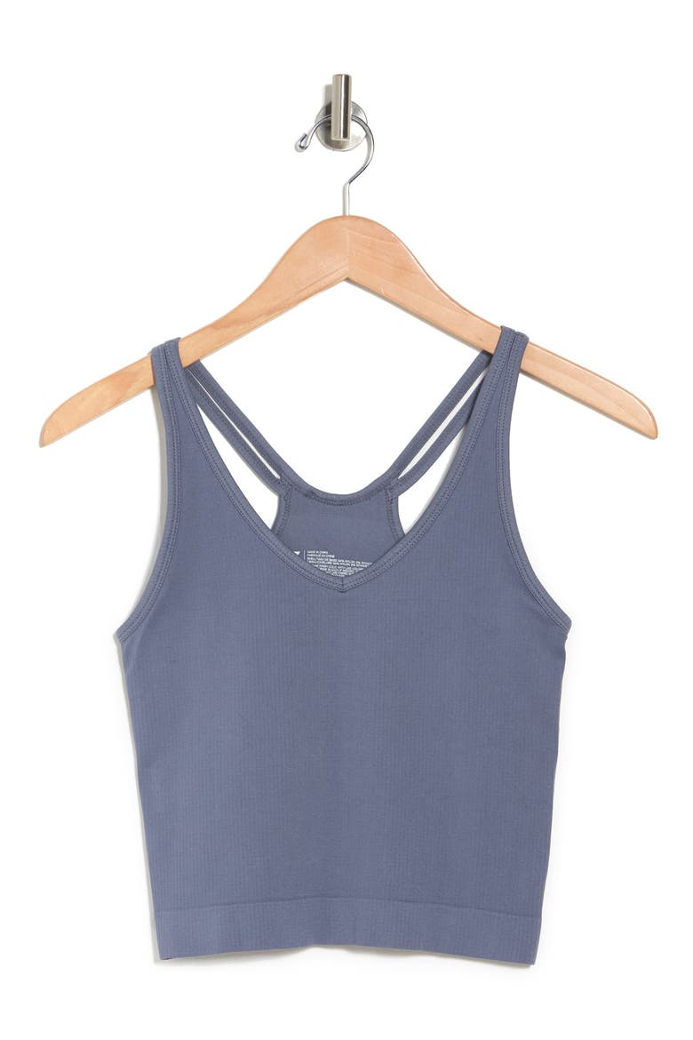 Tempo Longline Shelf Bra Tank Top, Alternate, color, GREY FOLKSTONE