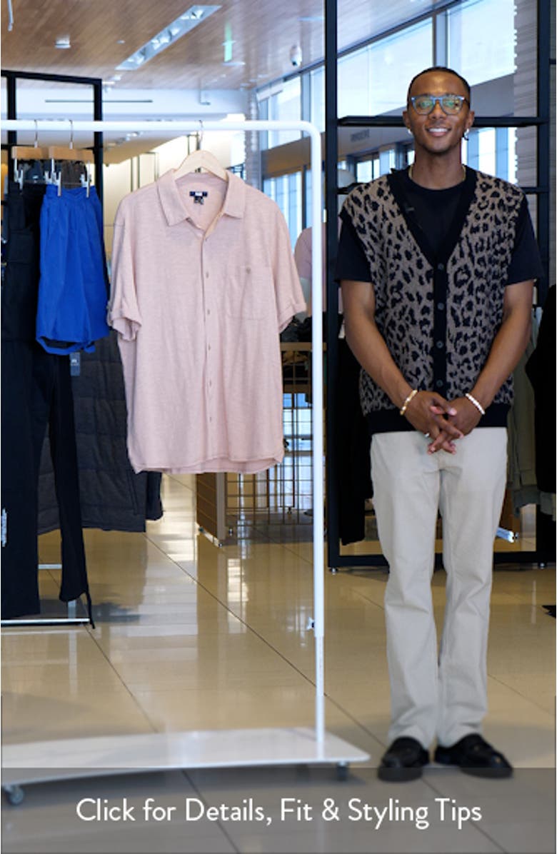 Brayden Roll Tab Short Sleeve Jersey Button-Up Shirt, sales video thumbnail