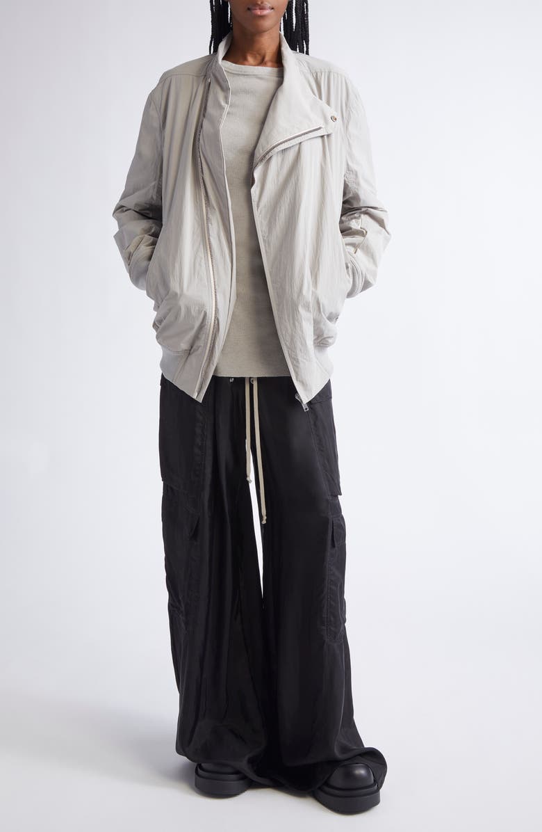 Rick Owens Imbottito Bomber Jacket, Alternate, color, Pearl