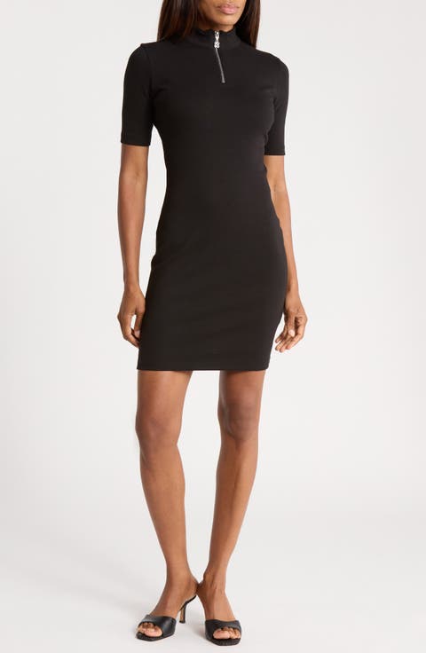 Nasiia Short Sleeve Quarter Zip Dress