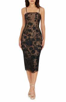 Dress the Population Josselyn Floral Embroidered Sleeveless Dress