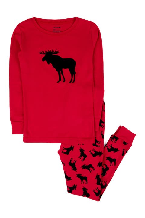 Kids Two-Piece Cotton Matching Family Holiday Pajamas, Argyles & Holiday Prints