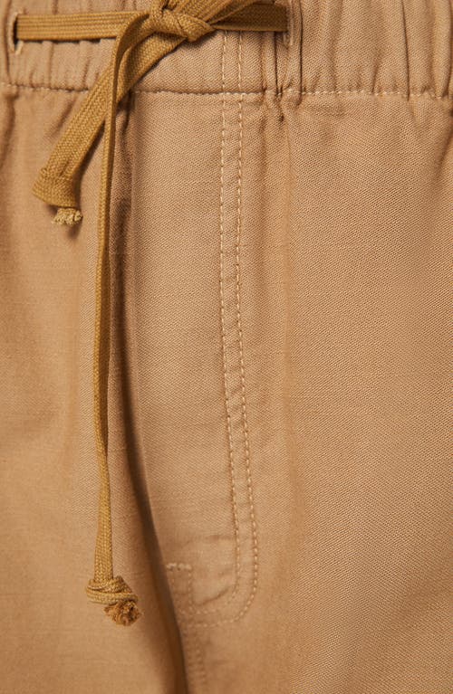 Mother The Drawn Half Pipe Cotton Drawstring Pants In Brown