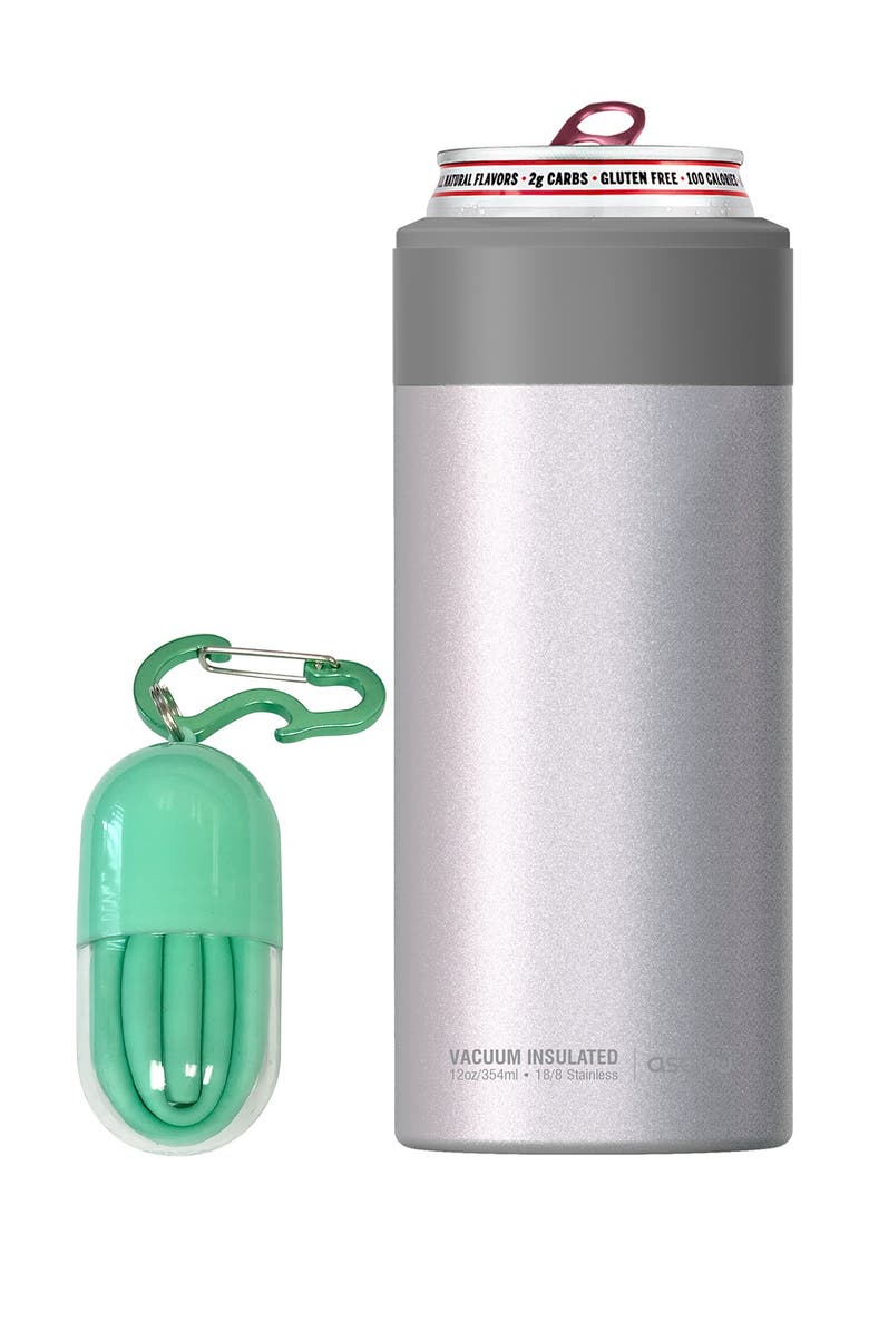 ASOBU Slim Can Insulated Sleeve, Main, color,