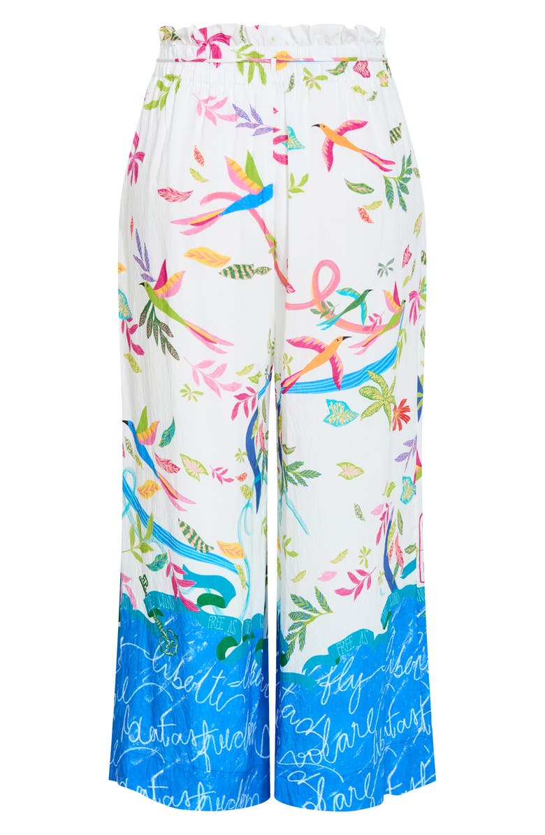 City Chic Free Spirit Paperbag Waist Wide Leg Pants, Alternate, color, 