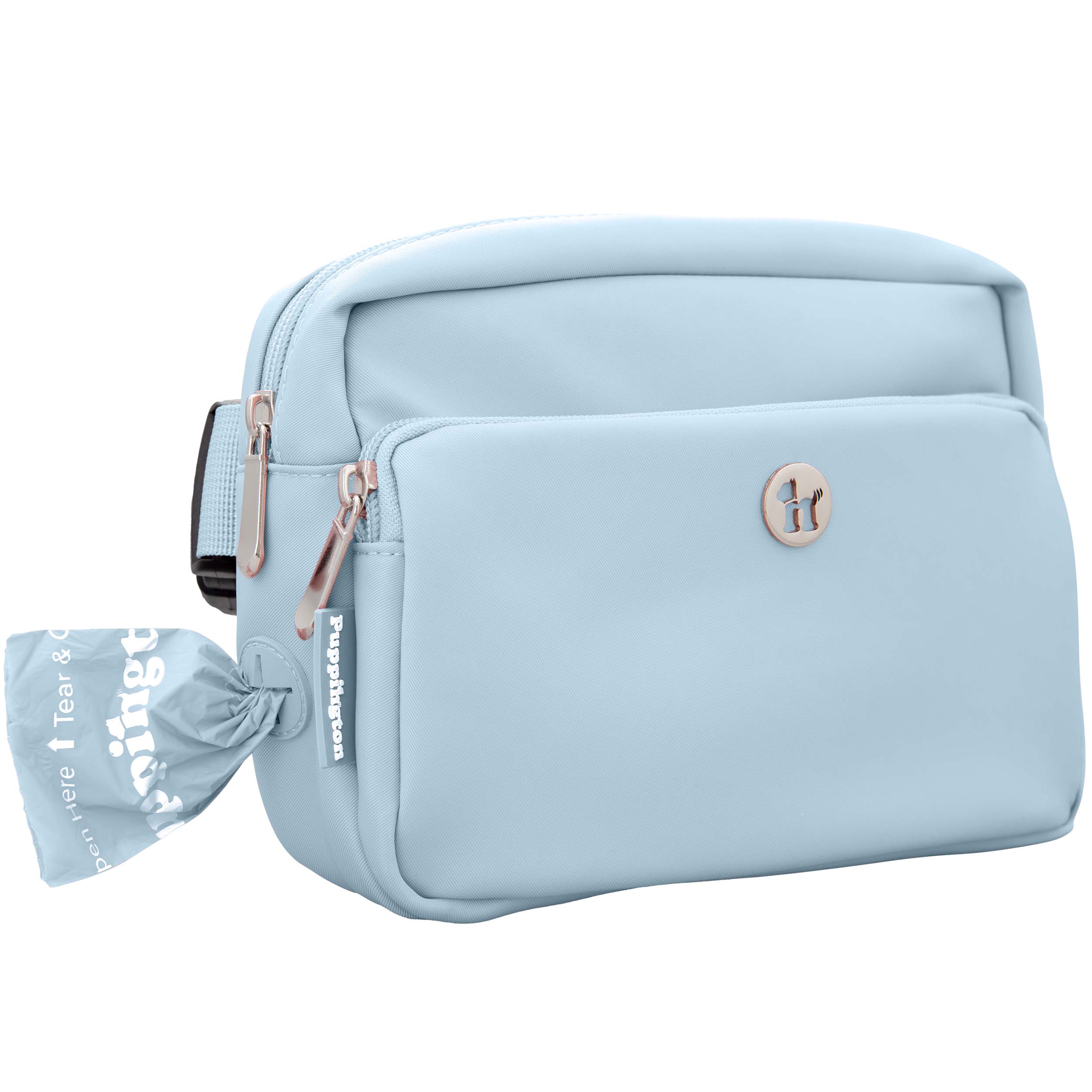 Walk Star Kit 3-in-1 Dog Walk Bag plus Matching 90 Refill Dog Poop Bags, Alternate, color, Ice Blue