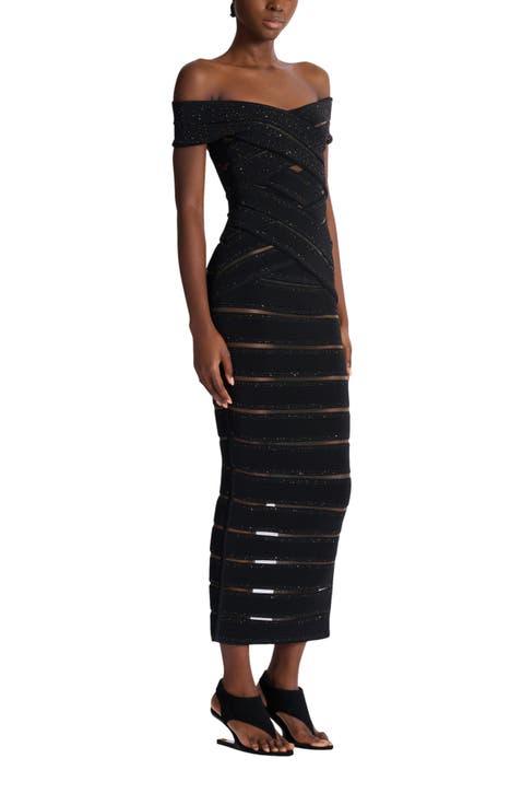 Mesh knit bodycon dress