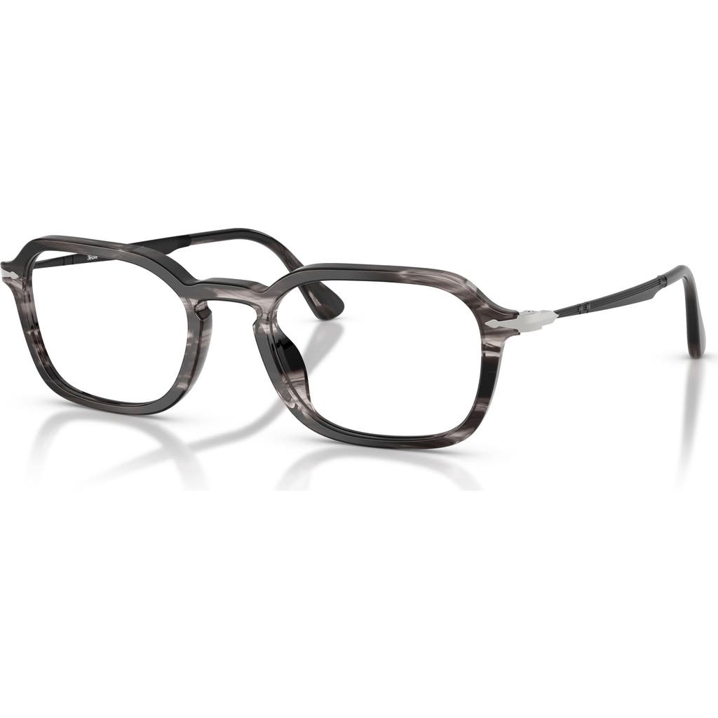 Persol 54mm Rectangle Optical Glasses In Gray