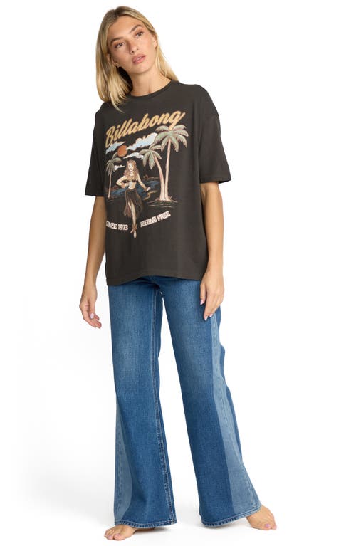 Billabong My Sunny Girl Oversize Graphic T-shirt In Black