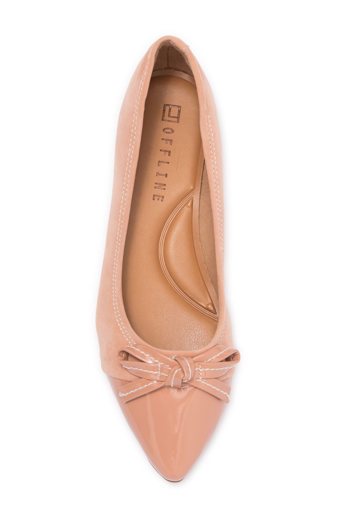 OFFLINE Pointed Cap Toe Bow Flat, Alternate, color, 