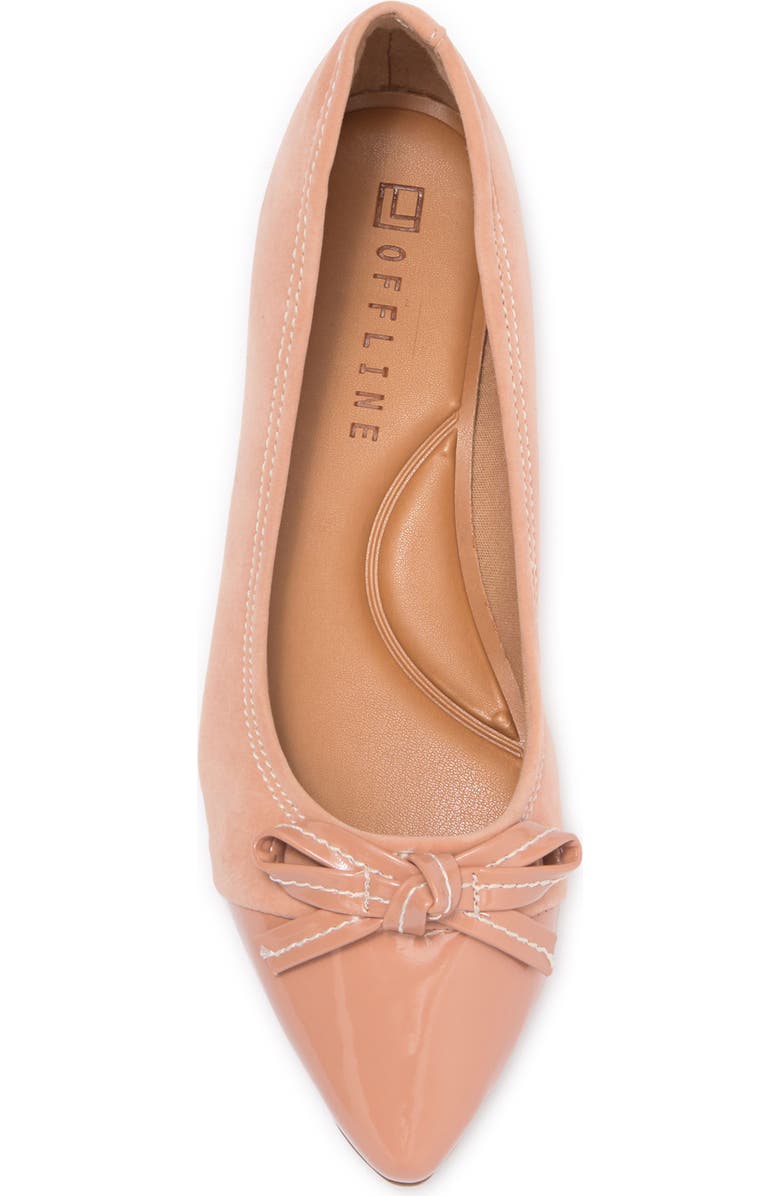 OFFLINE Pointed Cap Toe Bow Flat, Alternate, color,