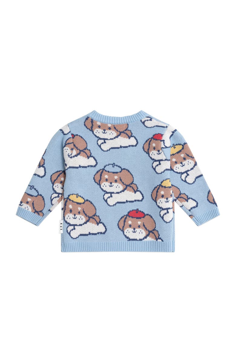 Huxbaby Parisian Painter Pub Knit Pullover, Alternate, color, Lake