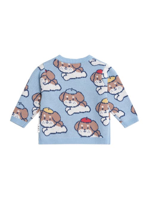 Huxbaby Parisian Painter Pub Knit Pullover In Blue