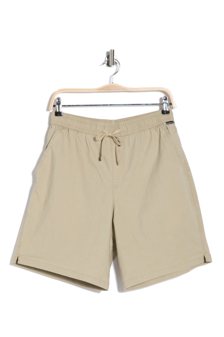 Saltwater Stretch Cotton Drawstring Shorts, Main, color, TWILL