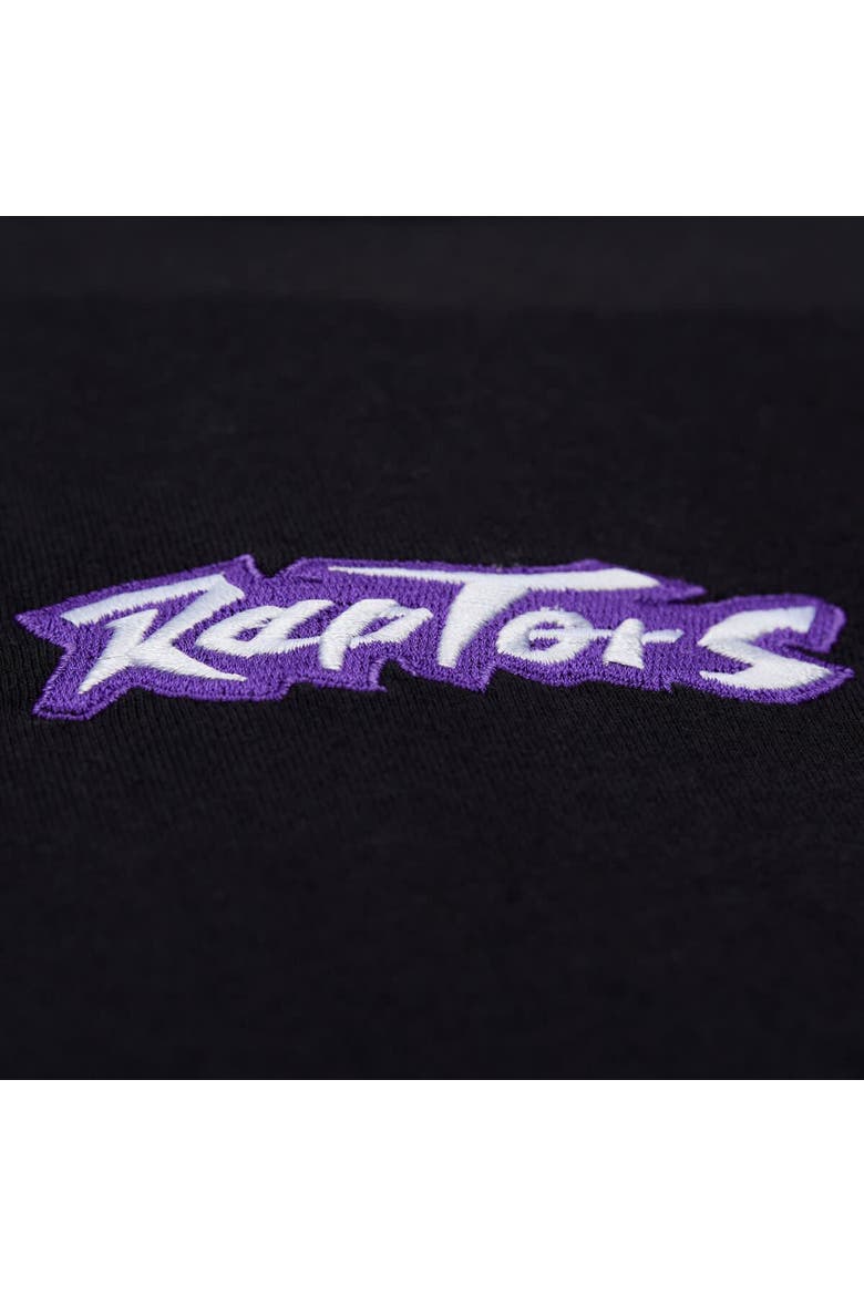 Unisex Mitchell & Ness Black Toronto Raptors Playmaker Vintage Logo T-Shirt, Alternate, color, Black