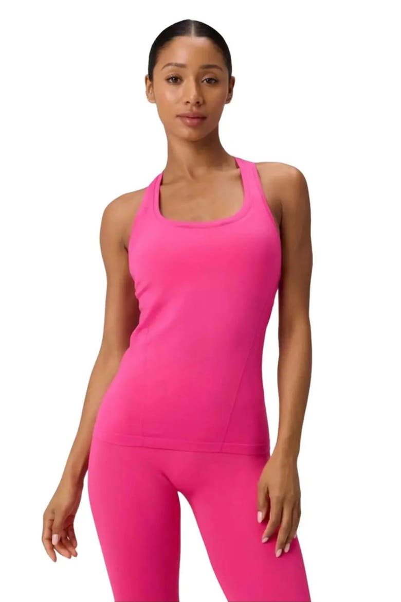 Feather Tech+ Racerback Tank, Main, color, Pink Crush