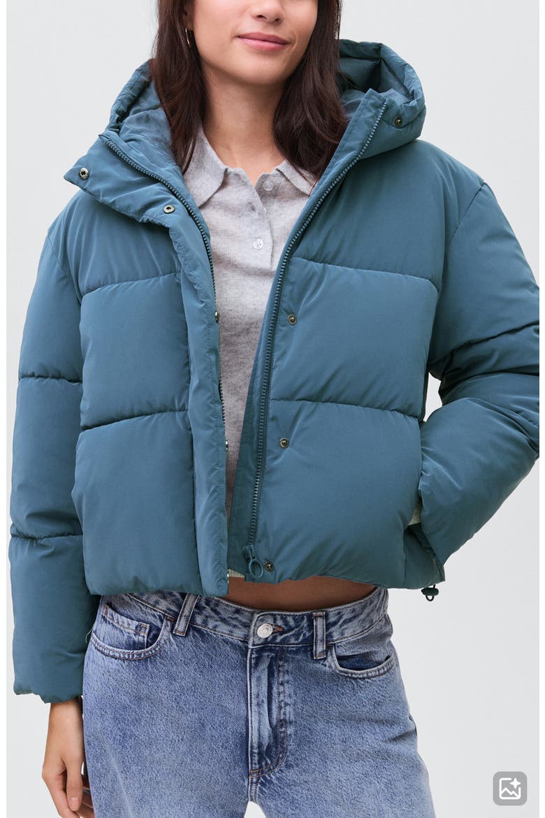 Hooded Puffer Jacket, Main, color, BLUE