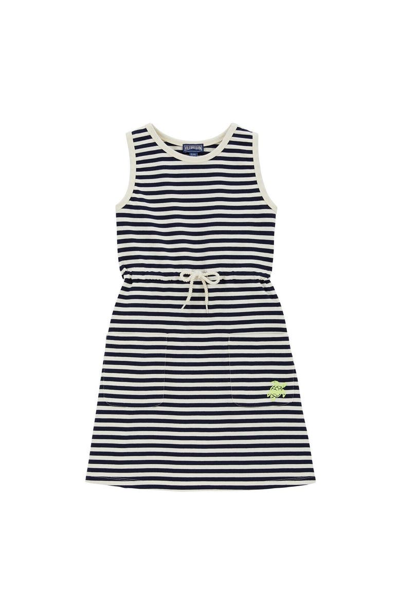 Vilebrequin Kids' Organic Cotton Striped Tank Dress, Alternate, color, 