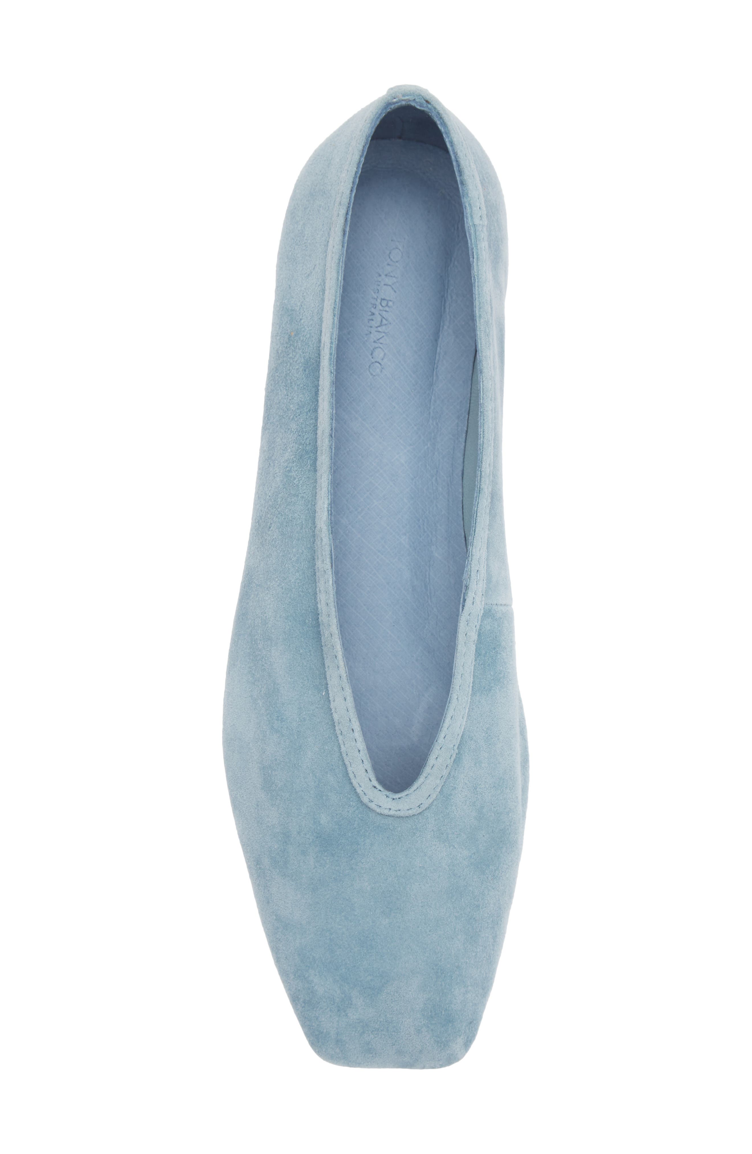 Bianca Ballet Flat, Alternate, color, DENIM SUEDE