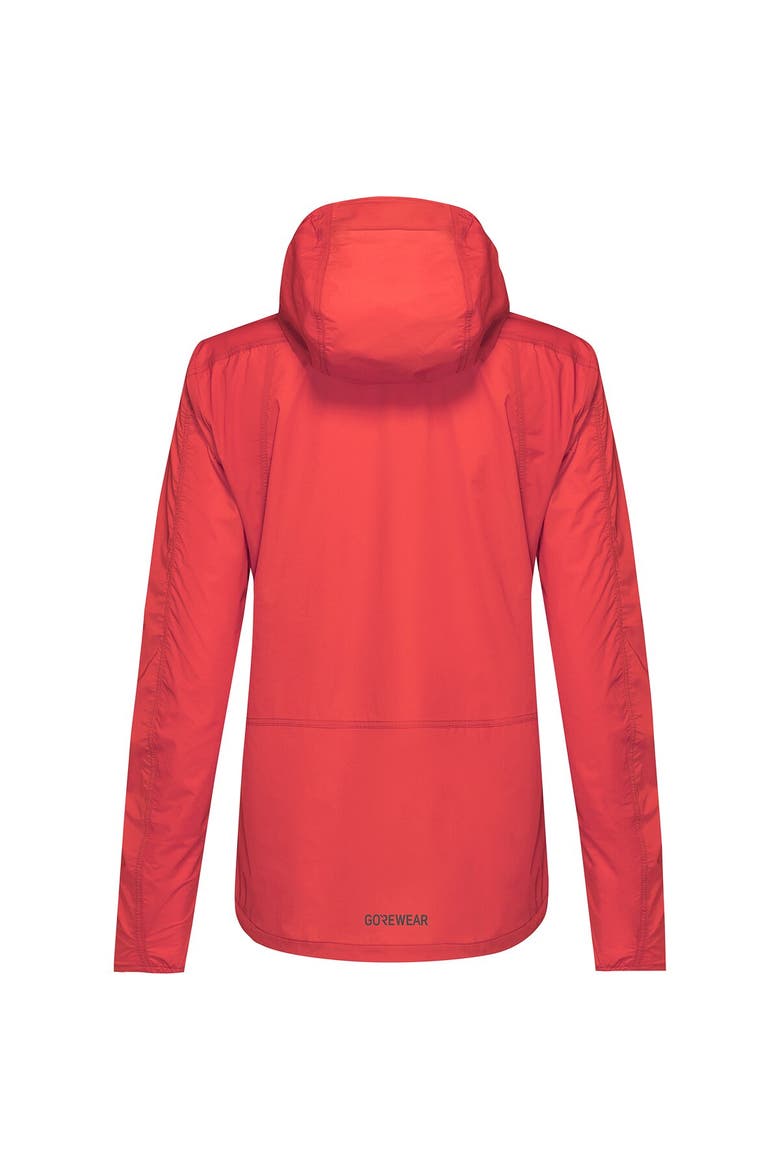 Fernflow Hooded Windbreaker - Women's, Alternate, color, Coral Red
