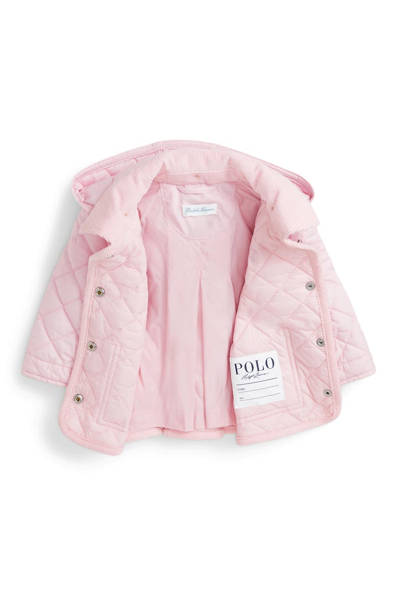 Water Repellent Quilted Barn Jacket, Alternate, color, HINT OF PINK