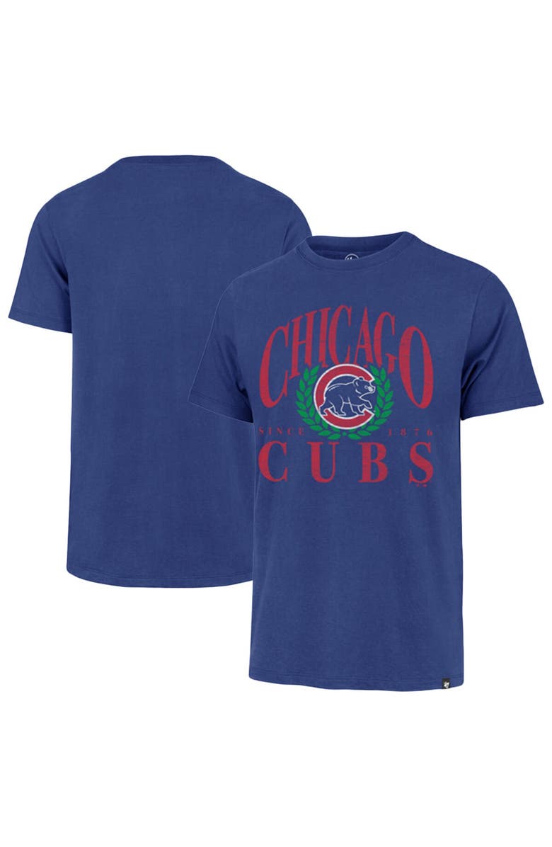 '47 Men's '47 Royal Chicago Cubs Pitchout Franklin T-Shirt, Main, color, 