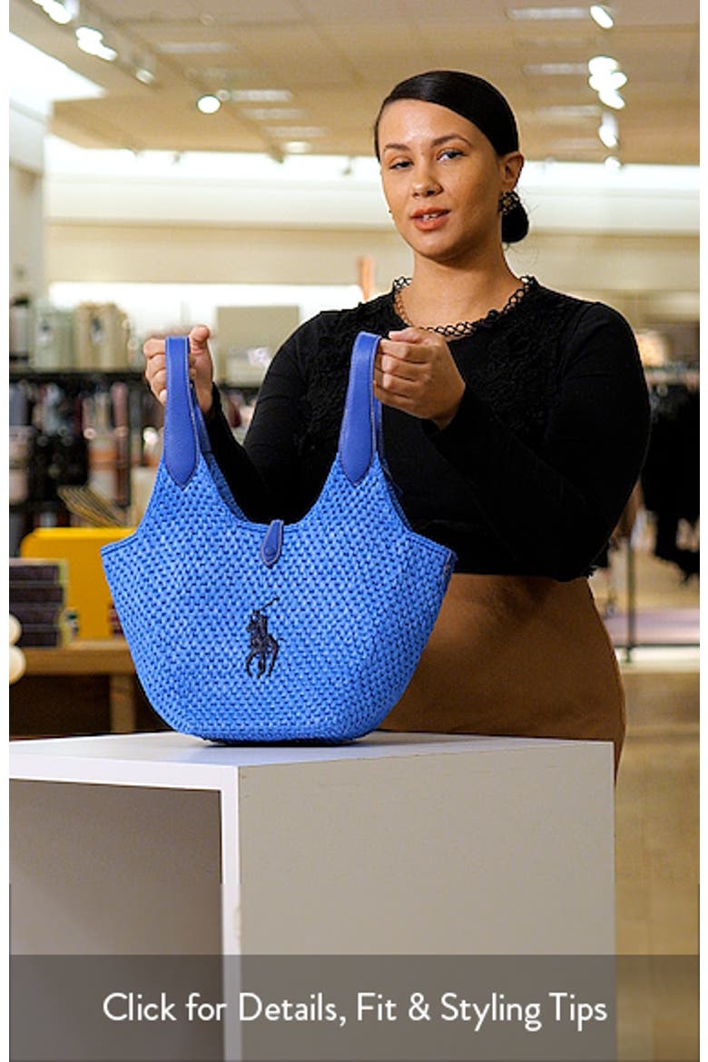 Raffia & Leather Medium Tote video