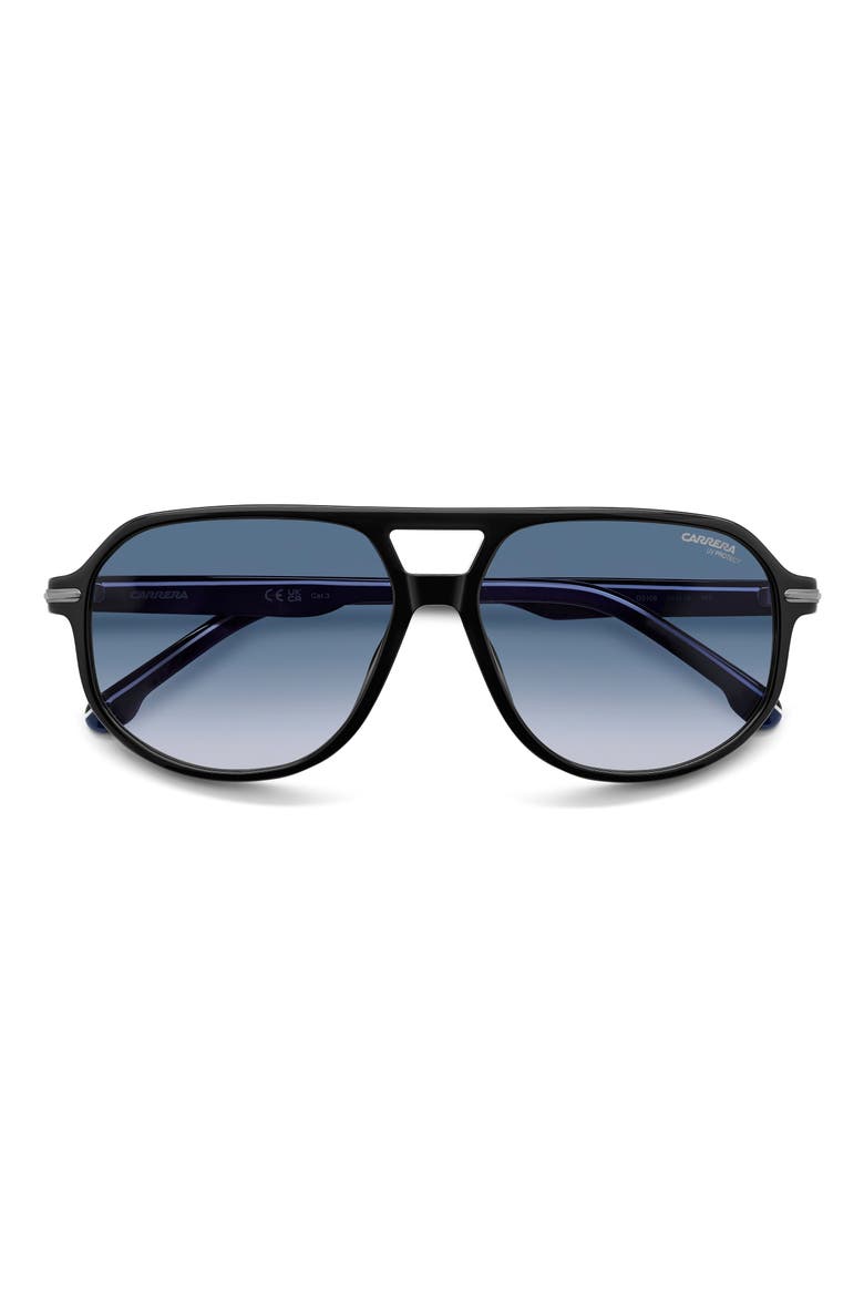 59mm Gradient Navigator Sunglasses, Alternate, color, BLACK/ BLUE/ DARK BLUE SF