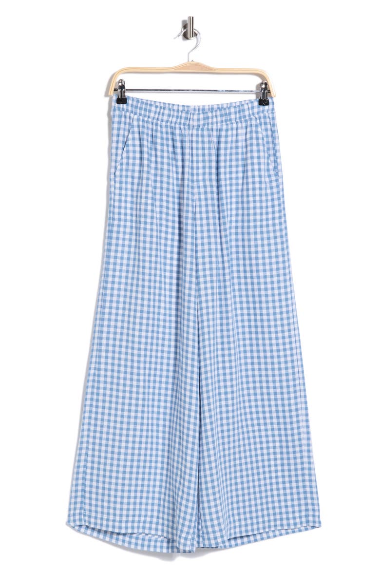 Capri Palazzo Pants, Alternate, color, BLUE GINGHAM