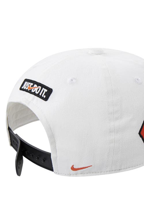 Nike Kids' Logo Toss Patch Club Baseball Cap In White