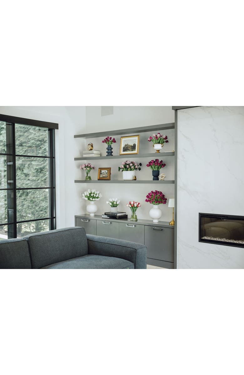 CocoBella Calder RealTouch Tulip Arrangement, Alternate, color, Fuschia