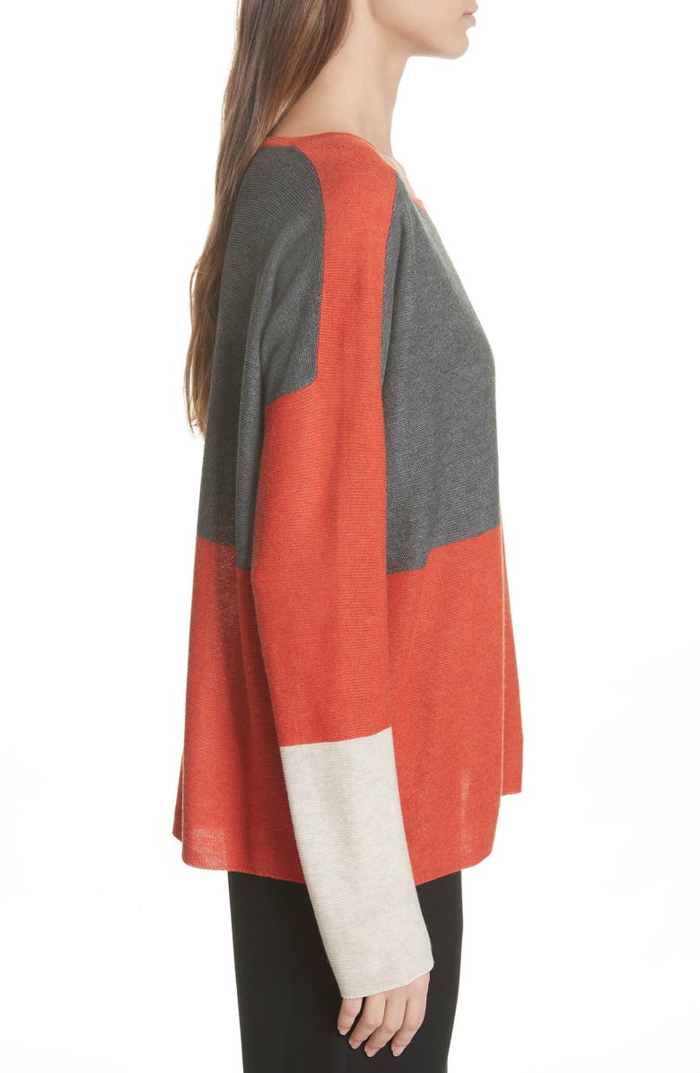 Eileen Fisher Colorblock Sweater, Alternate, color,