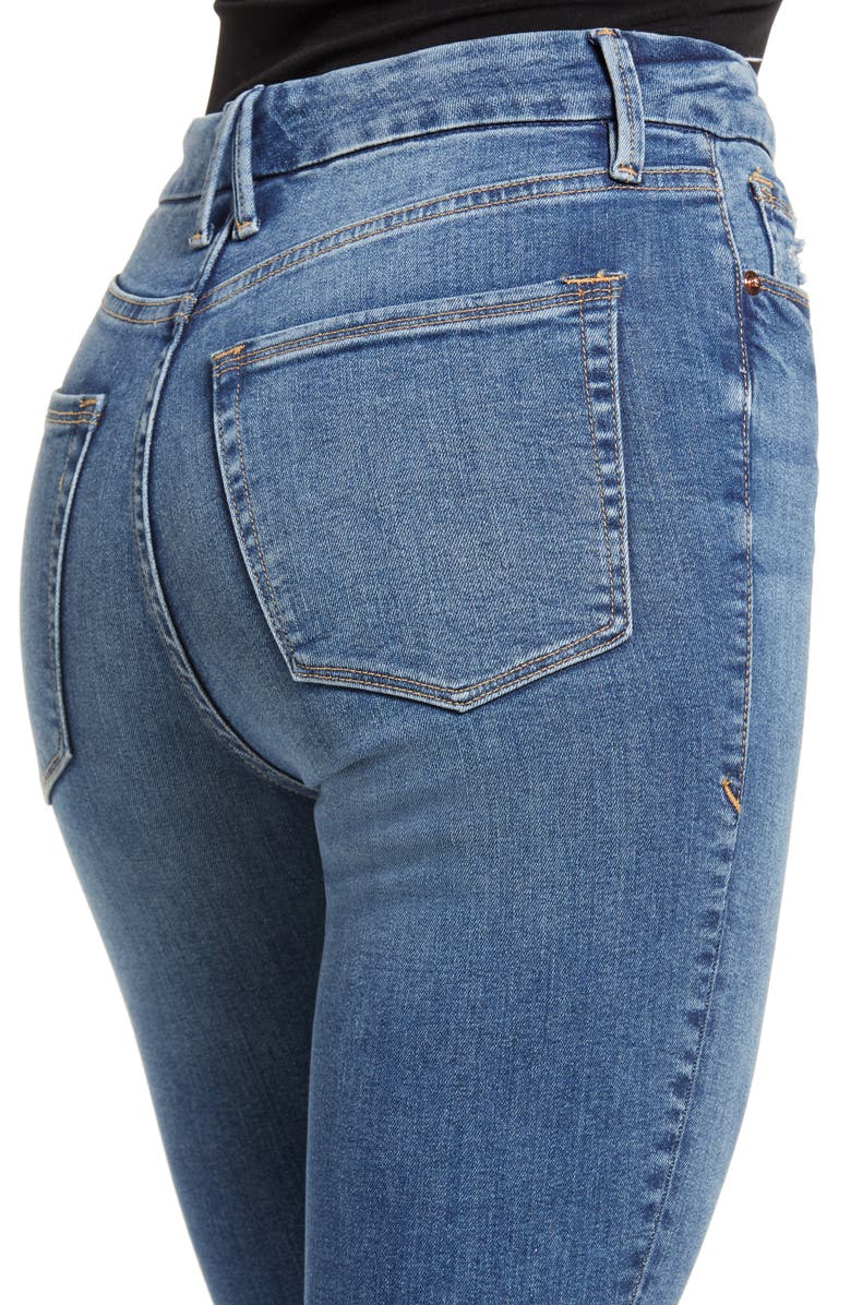 Good American Good Waist High Waist Ankle Skinny Jeans, Alternate, color, 