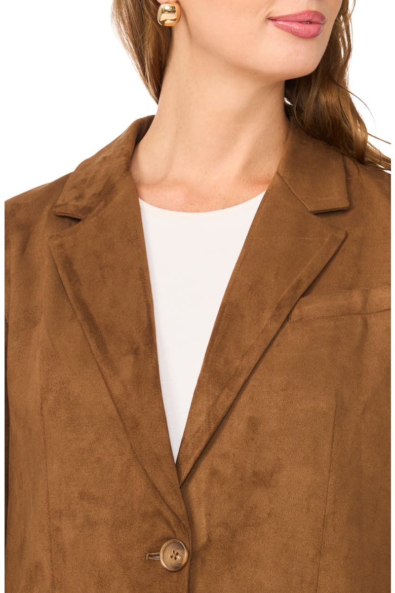 Faux Suede Blazer, Alternate, color, TOASTED