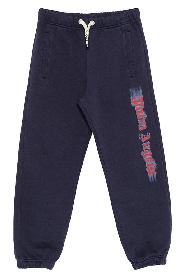 Kids' Blurred Logo Sweatpants, Main, color, NAVY BLUE - RED