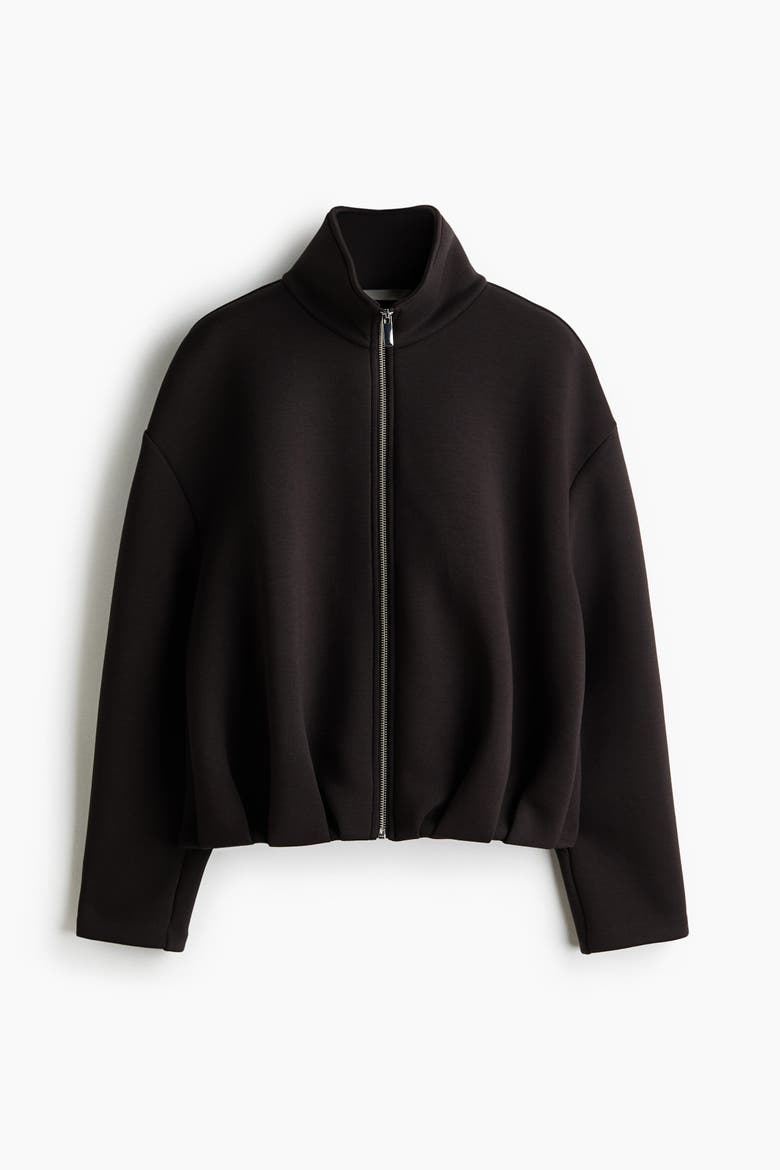 Scuba Knit Jacket, Alternate, color, Dark brown