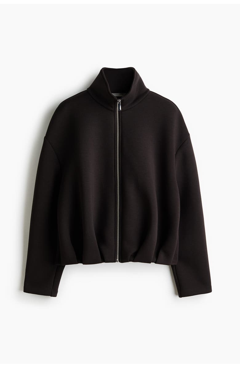H&M Scuba Knit Jacket, Alternate, color, Dark Brown