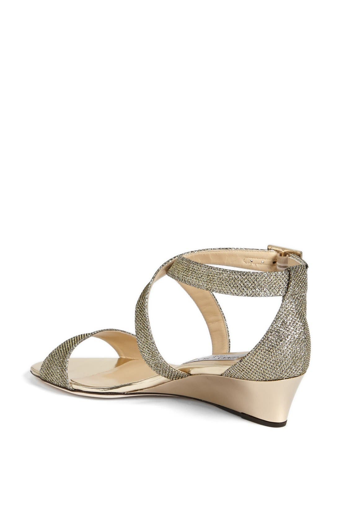 'Chiara' Wedge Sandal, Alternate, color, LIGHT BRONZE