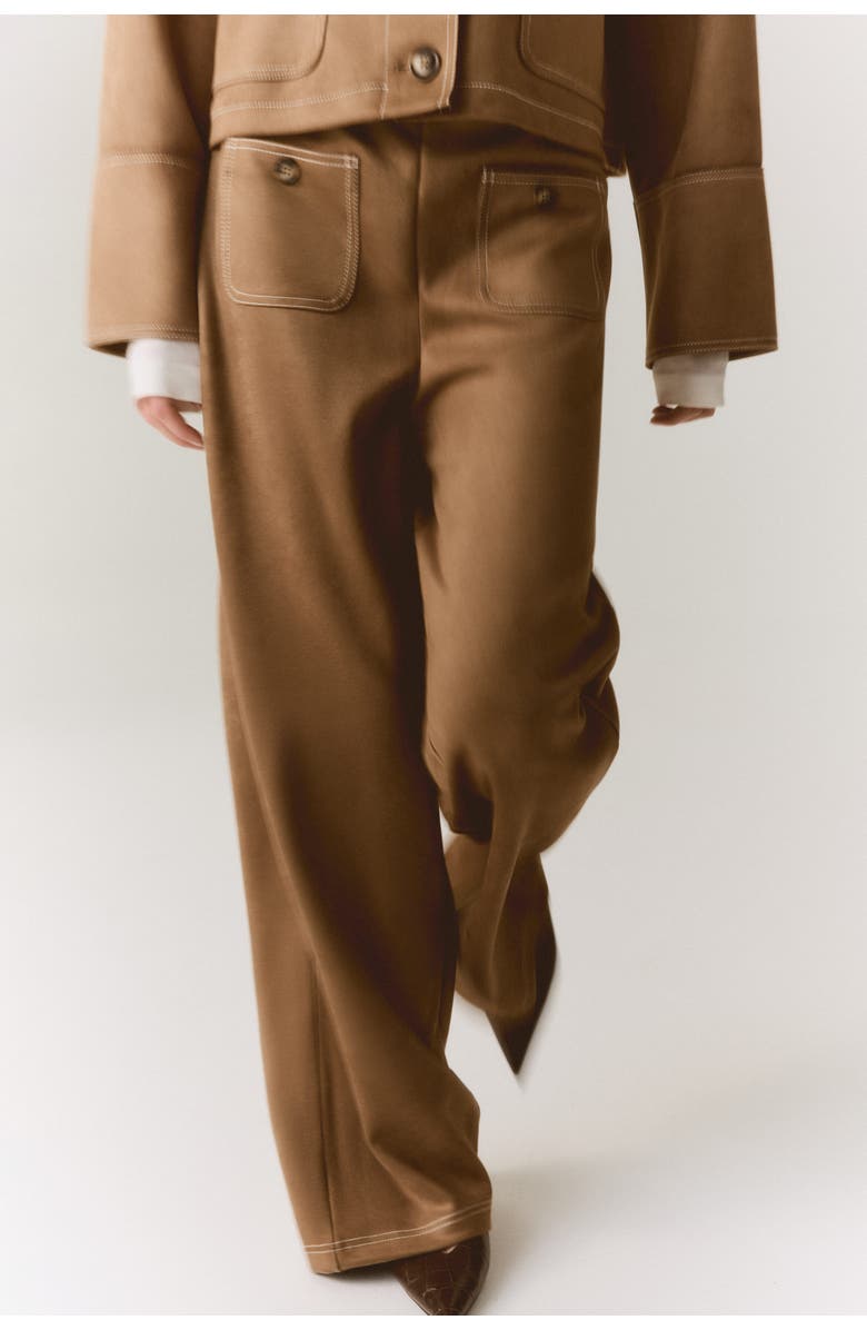 H&M Jersey Trousers, Main, color, Dark Beige