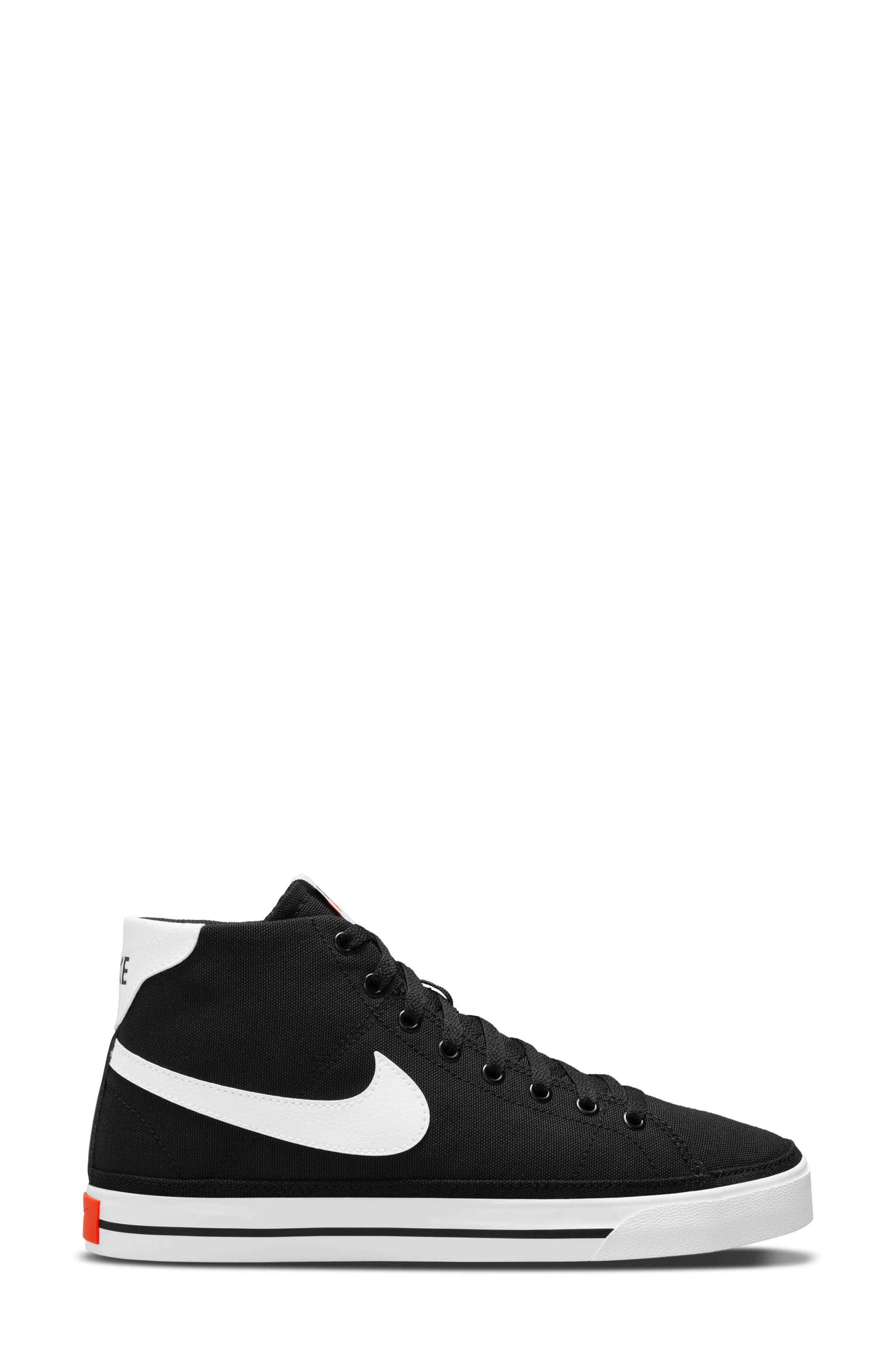 Nike Court Legacy Mid Sneaker, Alternate, color, Black/ White-Team Orange