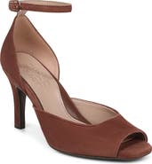Naturalizer Asha Ankle Strap Peep Toe Pump