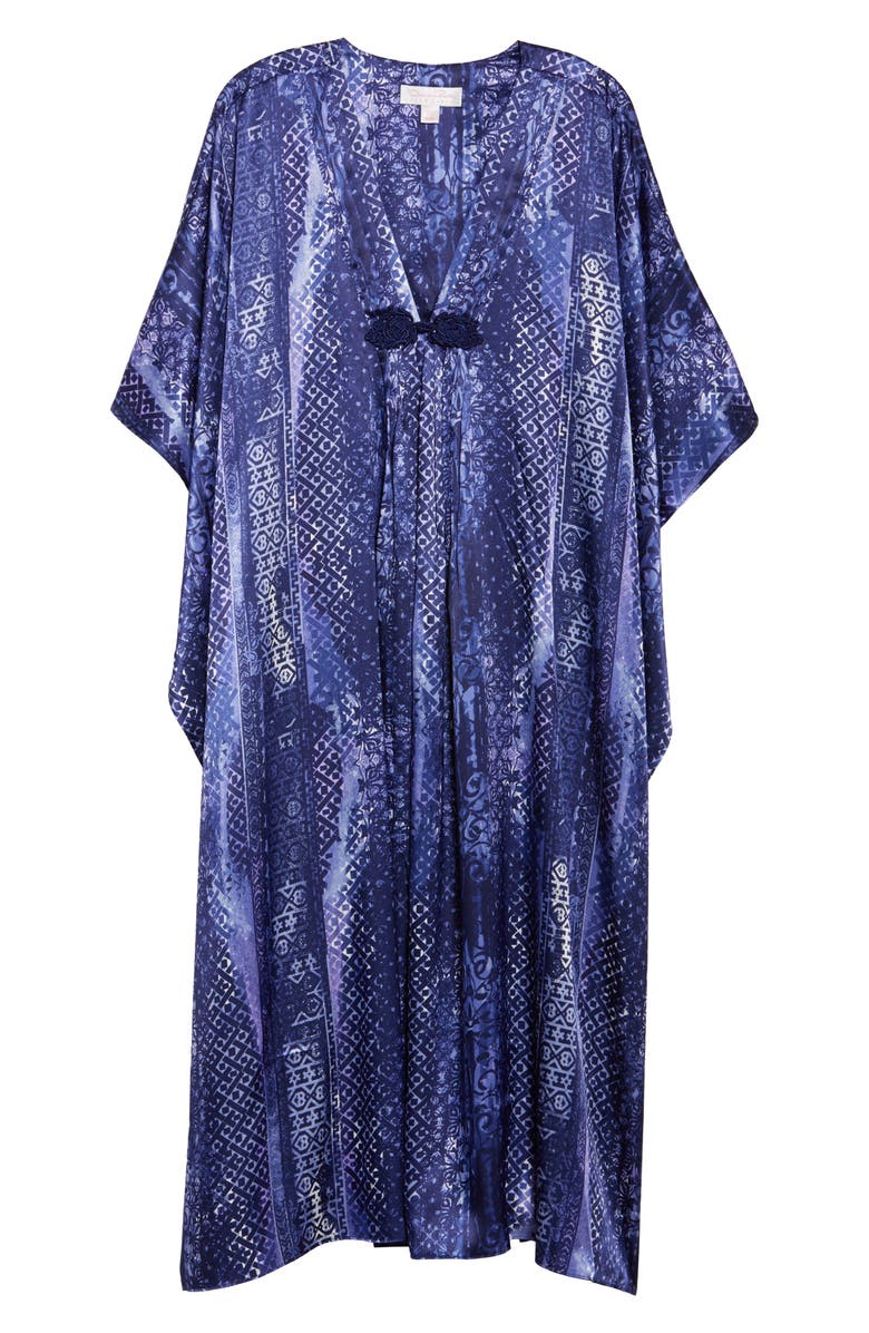 Oscar de la Renta Sleepwear Charmeuse Caftan, Alternate, color, 
