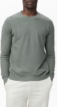 MANGO Crewneck Piqué Sweater